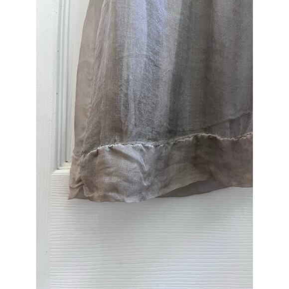 H Trend Ruffle Neck Lace Detail Silk Shell Fully Lined Blouse Size XS Coquette - Picture 11 of 16